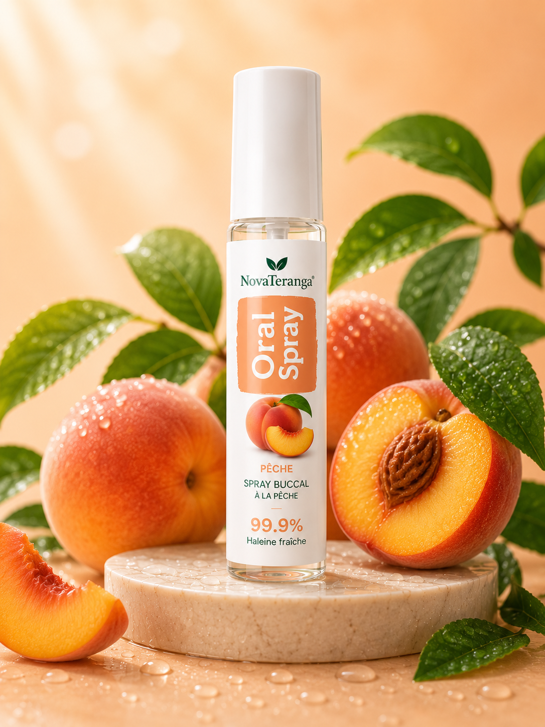🍑 Spray Buccal Rafraîchissant NovaTeranga – Pêche
