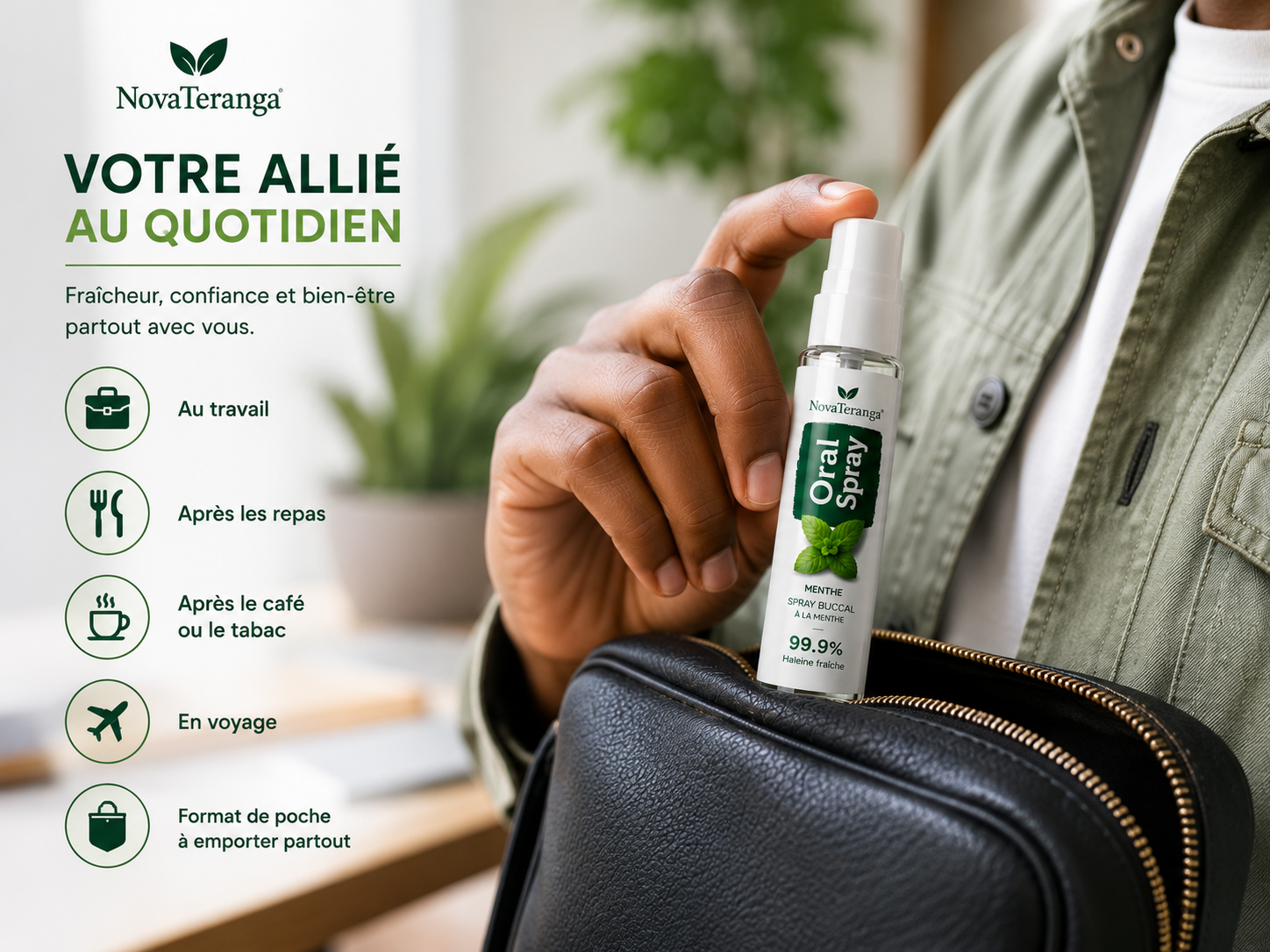 🌿 Spray Buccal Rafraîchissant NovaTeranga – Menthe