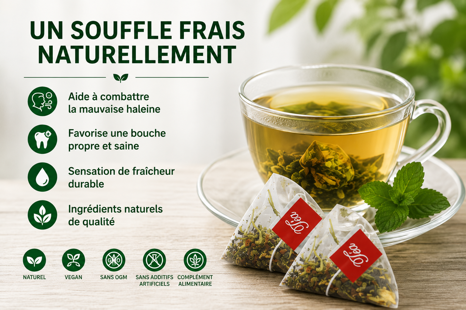 Thé Haleine Fraîche – Infusion Naturelle | 15 Sachets | NovaTeranga