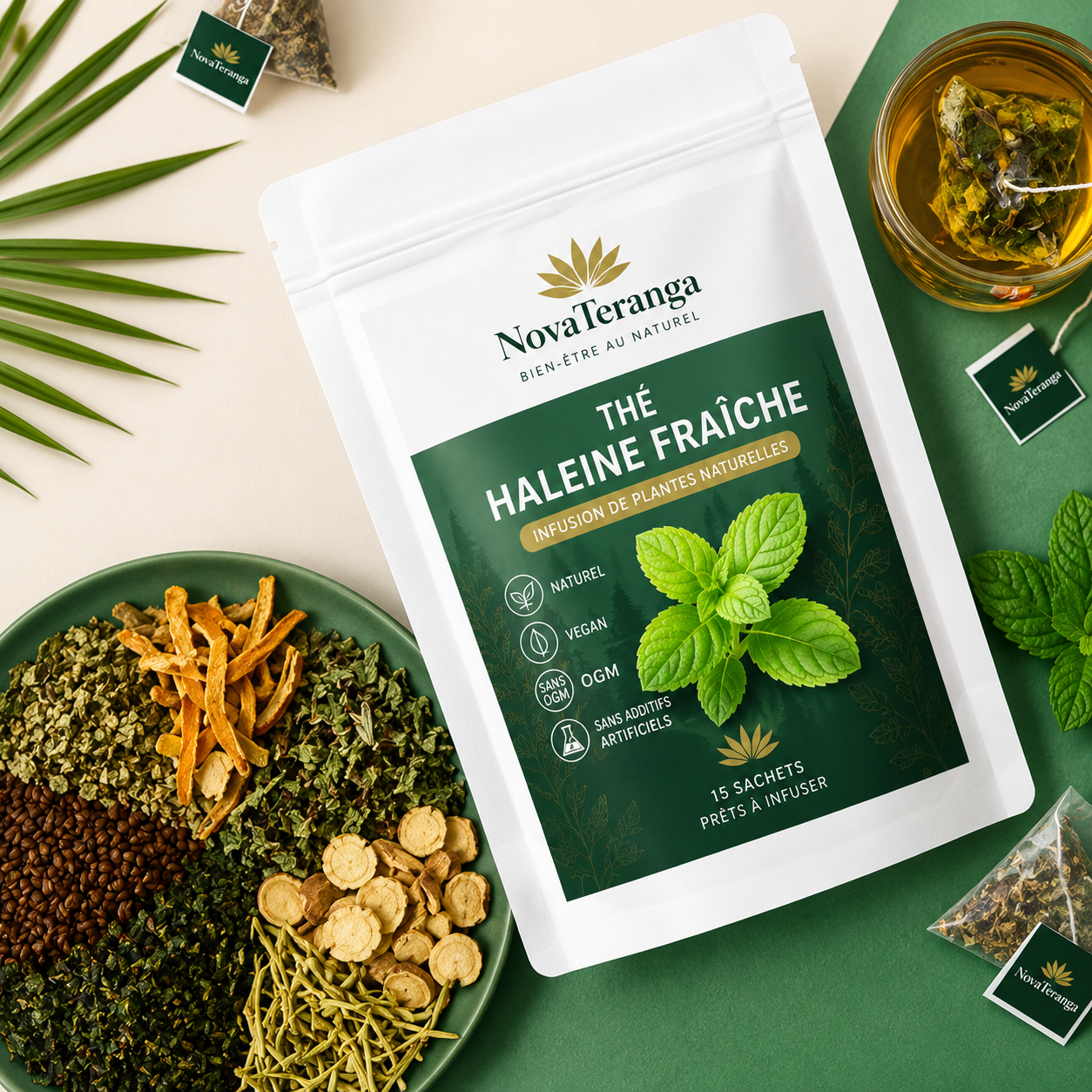 Thé Haleine Fraîche – Infusion Naturelle | 15 Sachets | NovaTeranga